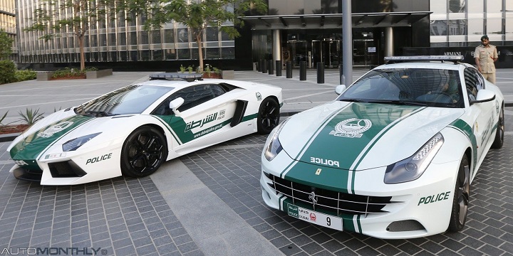 Tokias grožybes vairuoja Dubajaus policininkai