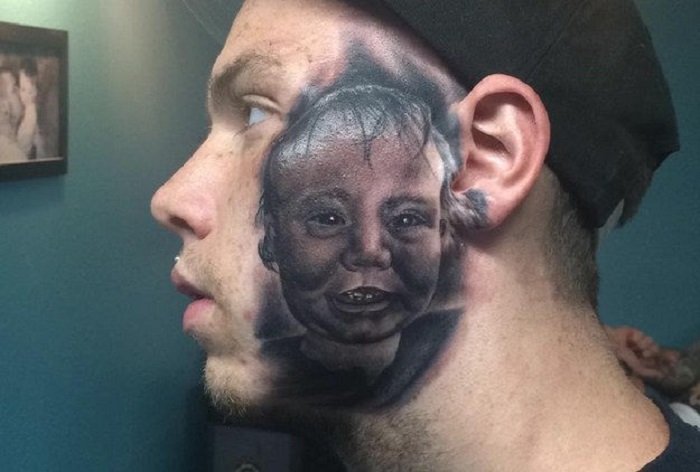 tatuiruote-ant-veido