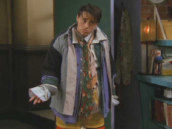 Džo iš serialo "Draugai" pavyzdys, kaip reikia vilkėti rūbus